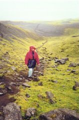 Personal Training Client Hiking in Iceland